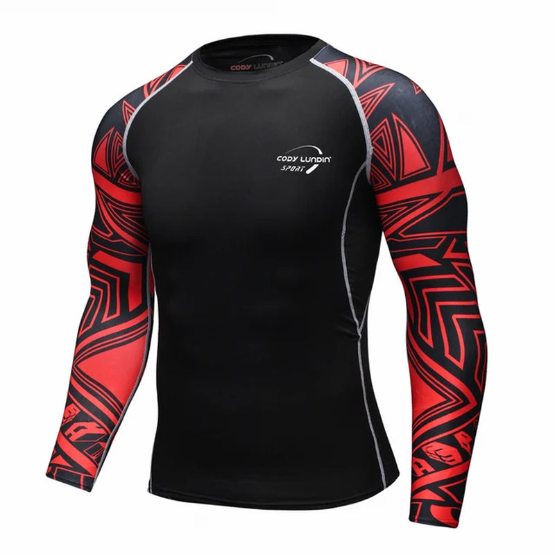 Cody Lundin Men Long Sleeve Compression Athletic Workout Shirt Water Sports UPF 50+ Rash Guard High Quality Jiu Jitsu Gi BJJ Top