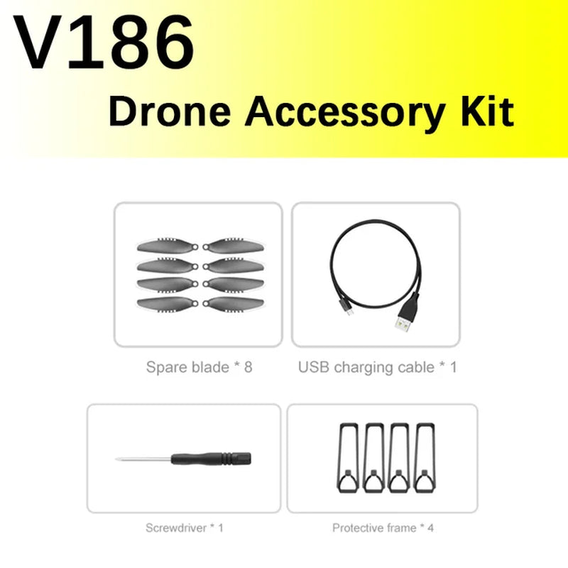 New 2024 V186 Brushless Drone Professional Three Camera HD Aerial 2.4G Photography Professional Obstacle Four-Axis Toy Gift