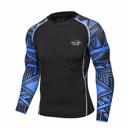 Cody Lundin Men Long Sleeve Compression Athletic Workout Shirt Water Sports UPF 50+ Rash Guard High Quality Jiu Jitsu Gi BJJ Top