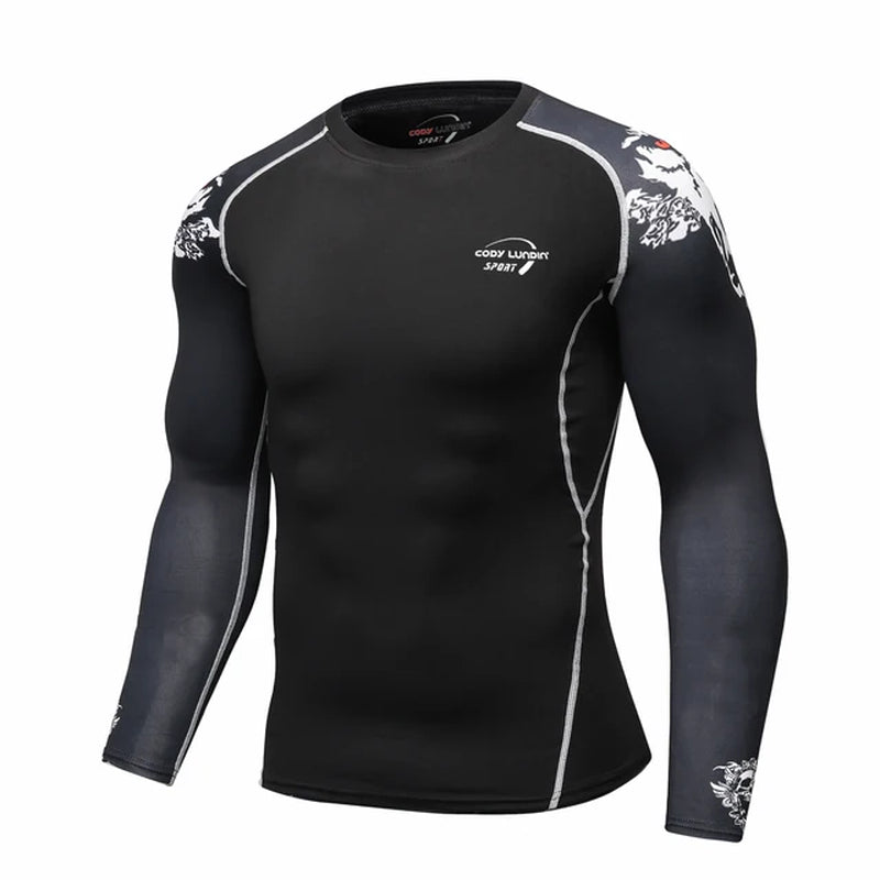 Cody Lundin Men Long Sleeve Compression Athletic Workout Shirt Water Sports UPF 50+ Rash Guard High Quality Jiu Jitsu Gi BJJ Top