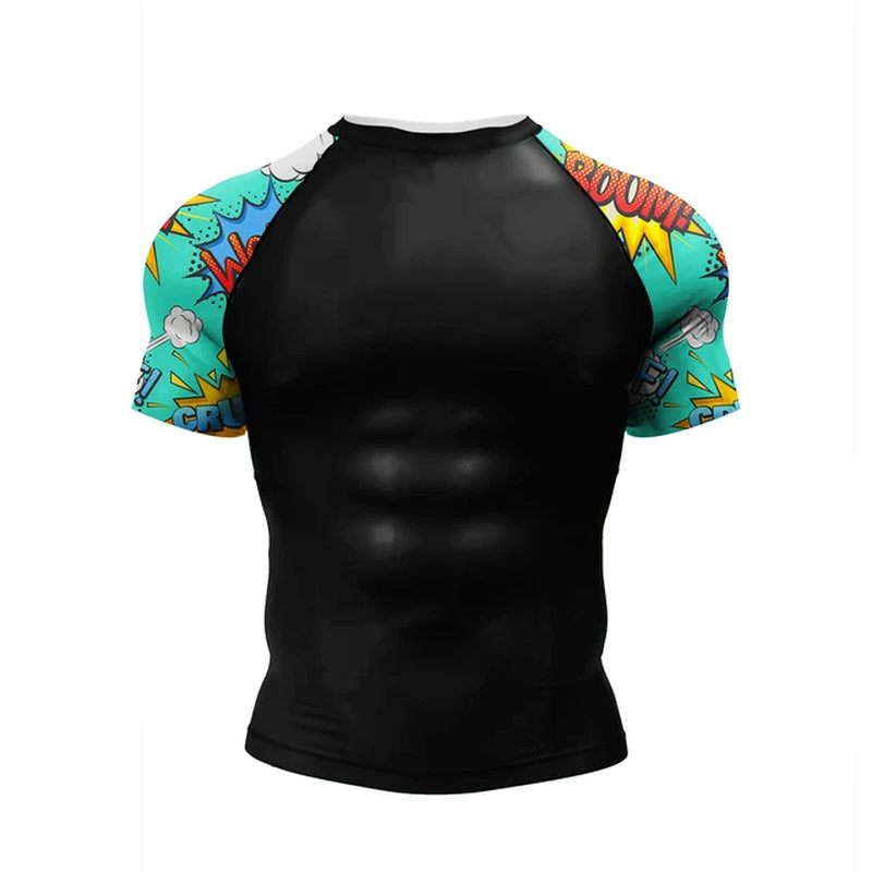 2023 New No Gi Bjj Shirts Jiu Jitsu Kickboxing Training Rashguard Polyester Spandex Compression Sublimation Sports Gym Blouses