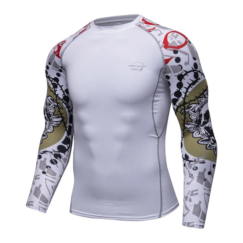 Cody Lundin Men Long Sleeve Compression Athletic Workout Shirt Water Sports UPF 50+ Rash Guard High Quality Jiu Jitsu Gi BJJ Top